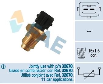 Sensor, coolant temperature