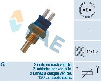 Sensor, coolant temperature
