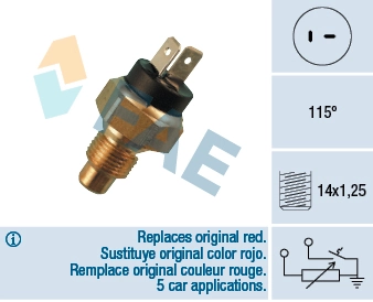 Sensor, coolant temperature