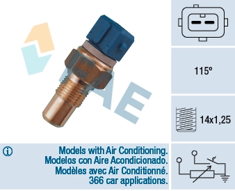 Sensor, coolant temperature
