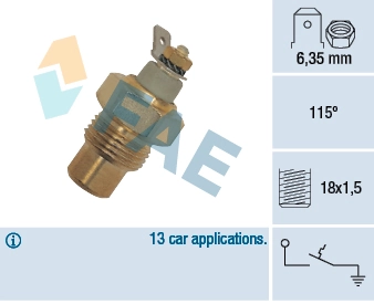 Temperature Switch, coolant warning lamp