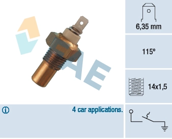 Temperature Switch, coolant warning lamp