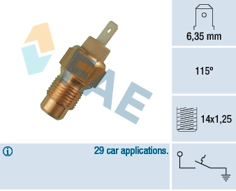 Temperature Switch, coolant warning lamp