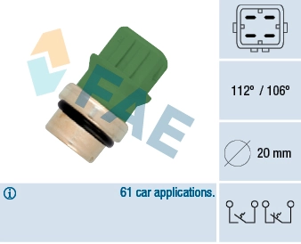 Temperature Switch, coolant warning lamp