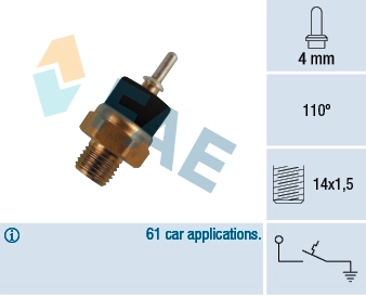 Temperature Switch, coolant warning lamp