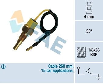 Temperature Switch, coolant warning lamp