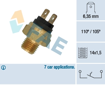 Temperature Switch, coolant warning lamp