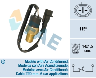 Temperature Switch, coolant warning lamp