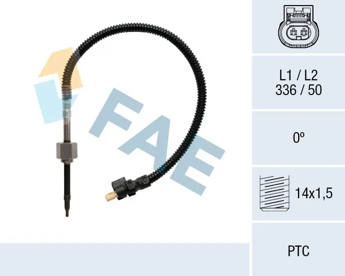 Sensor, exhaust gas temperature
