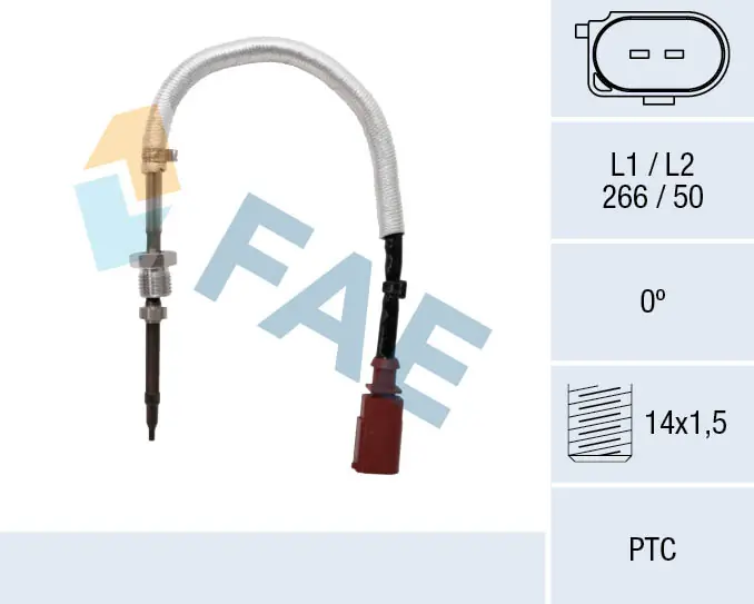 Sensor, exhaust gas temperature