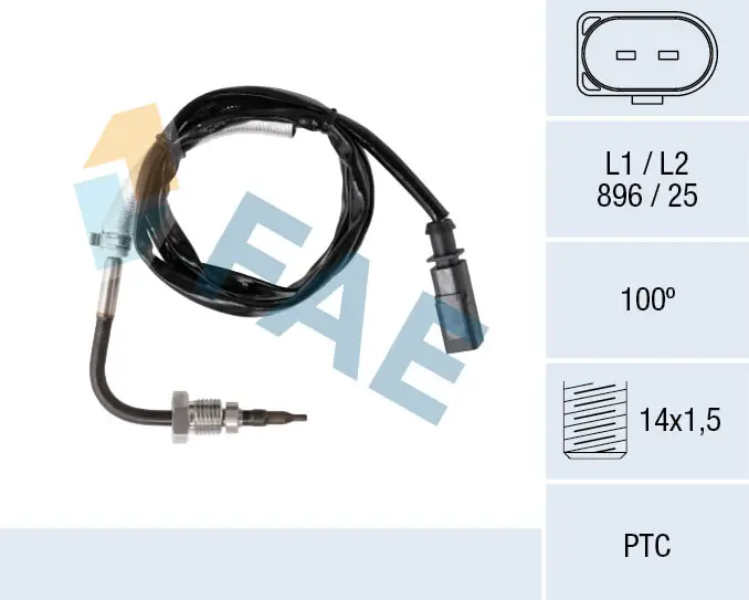 Sensor, exhaust gas temperature