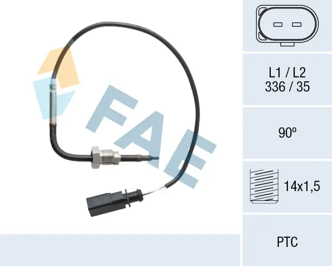 Sensor, exhaust gas temperature