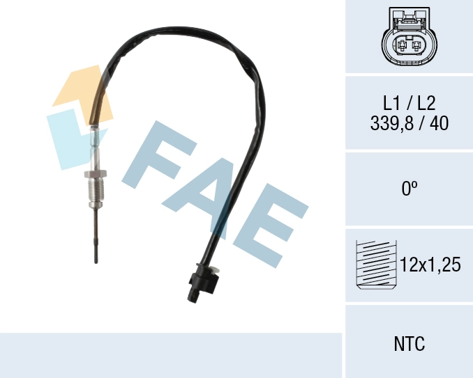 Sensor, exhaust gas temperature