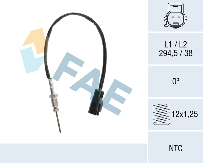Sensor, exhaust gas temperature