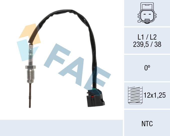 Sensor, exhaust gas temperature