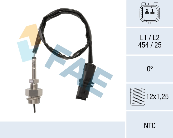 Sensor, exhaust gas temperature