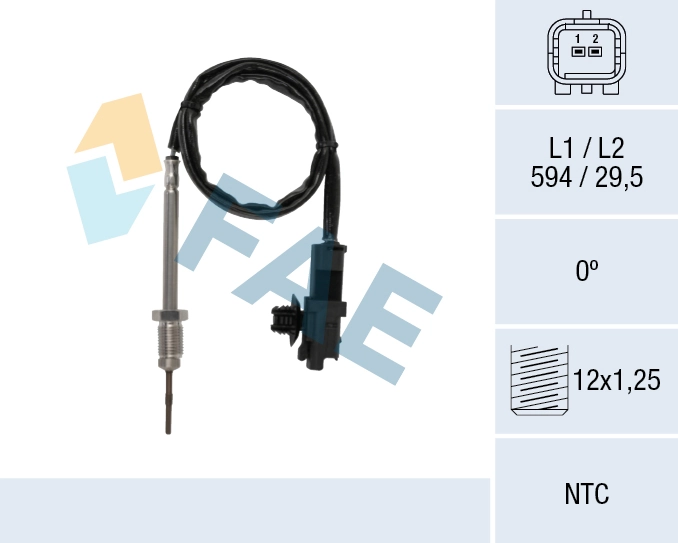 Sensor, exhaust gas temperature