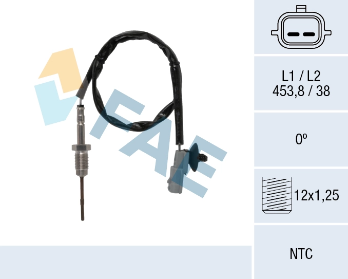 Sensor, exhaust gas temperature