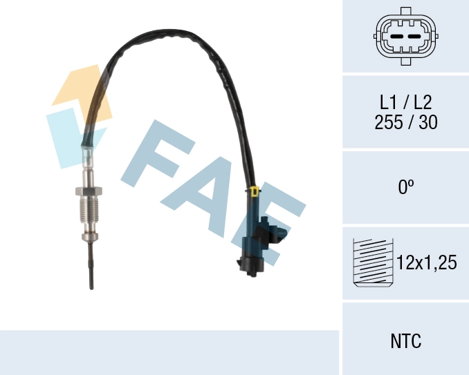 Sensor, exhaust gas temperature