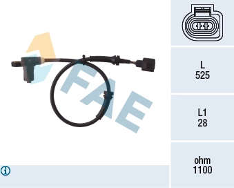 Sensor, wheel speed