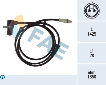 Sensor, wheel speed