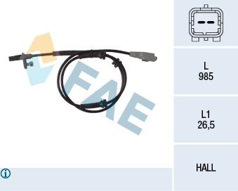 Sensor, wheel speed