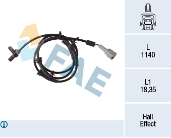 Sensor, wheel speed