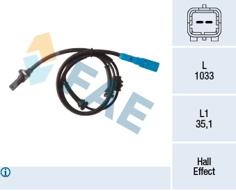Sensor, wheel speed