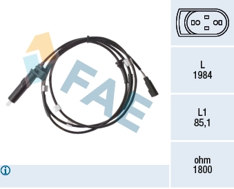 Sensor, wheel speed