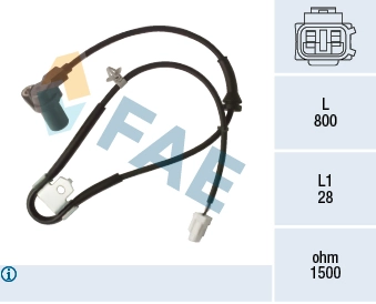 Sensor, wheel speed