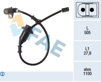 Sensor, wheel speed