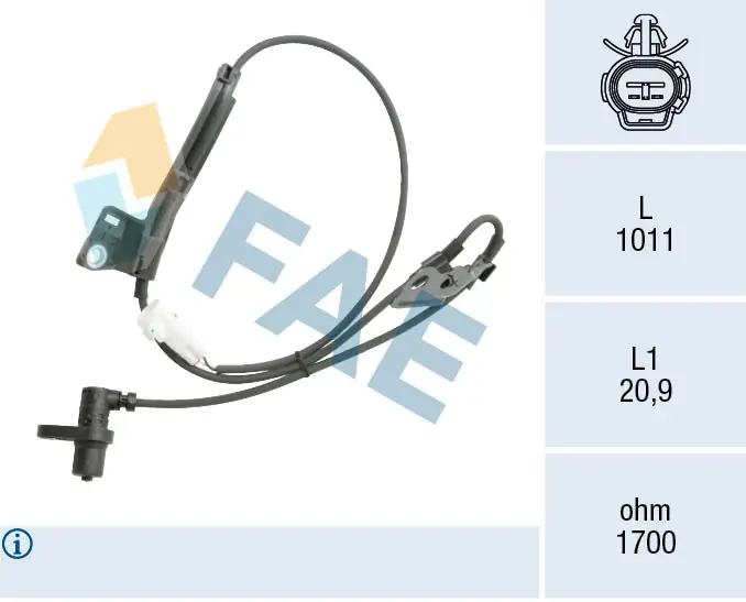 Sensor, wheel speed