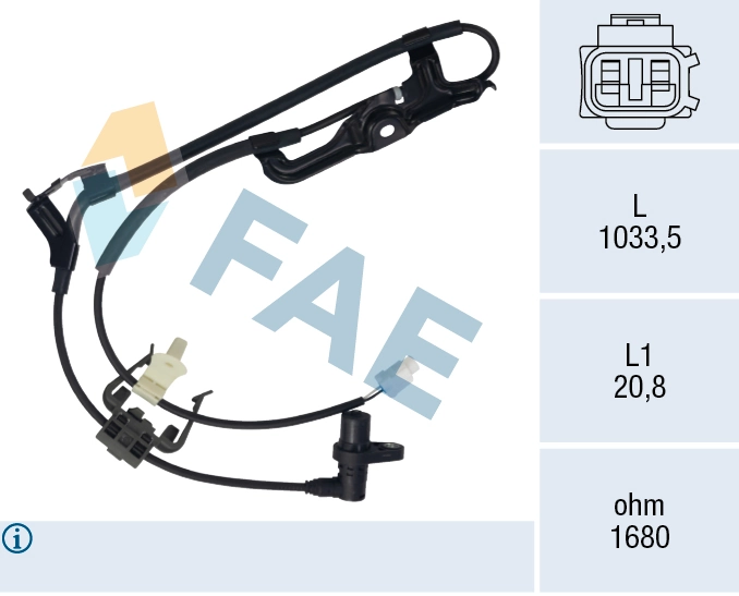 Sensor, wheel speed
