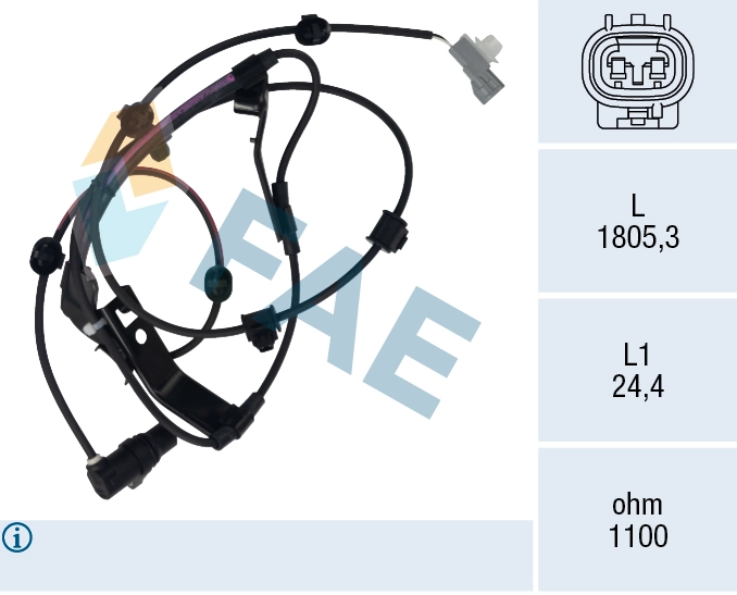 Sensor, wheel speed
