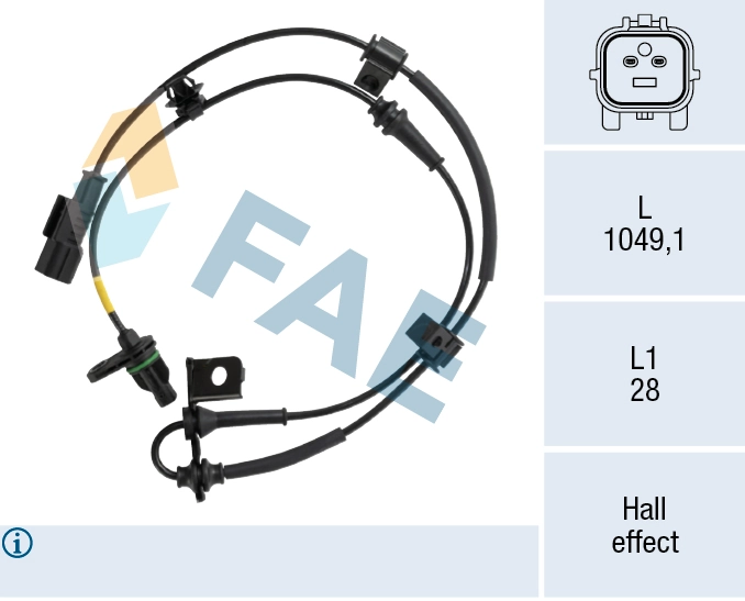 Sensor, wheel speed