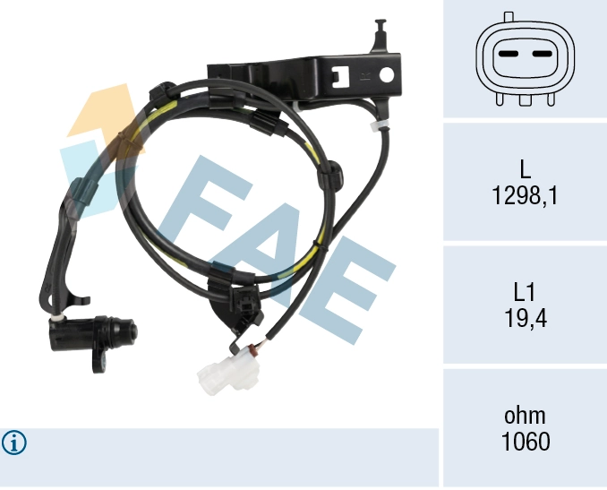 Sensor, wheel speed