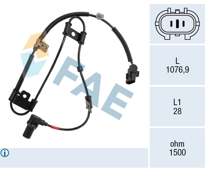 Sensor, wheel speed