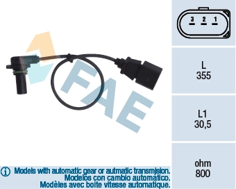 RPM Sensor, automatic transmission