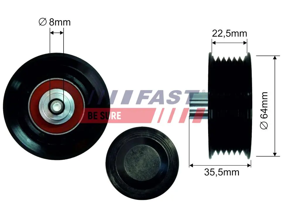 Tensioner Pulley, V-ribbed belt