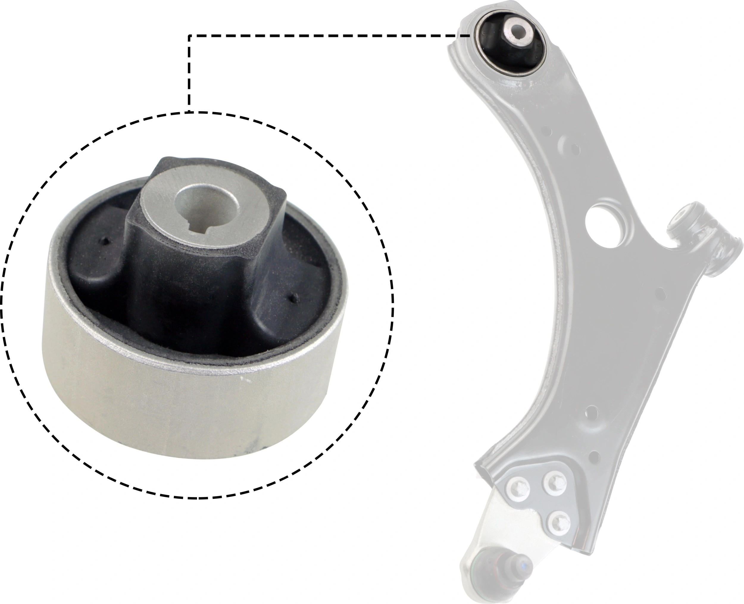 Mounting, control/trailing arm