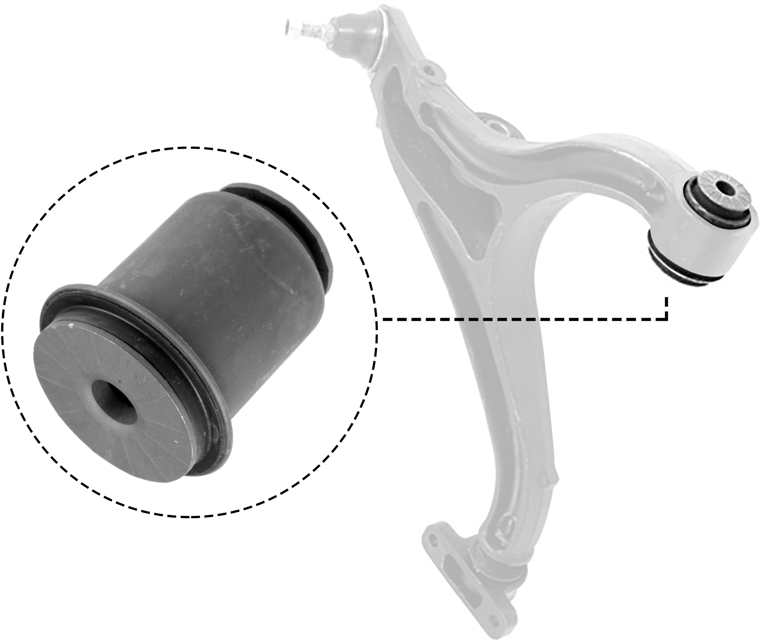Mounting, control/trailing arm