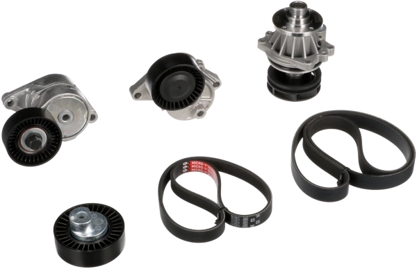 Water Pump + V-ribbed Belt Kit