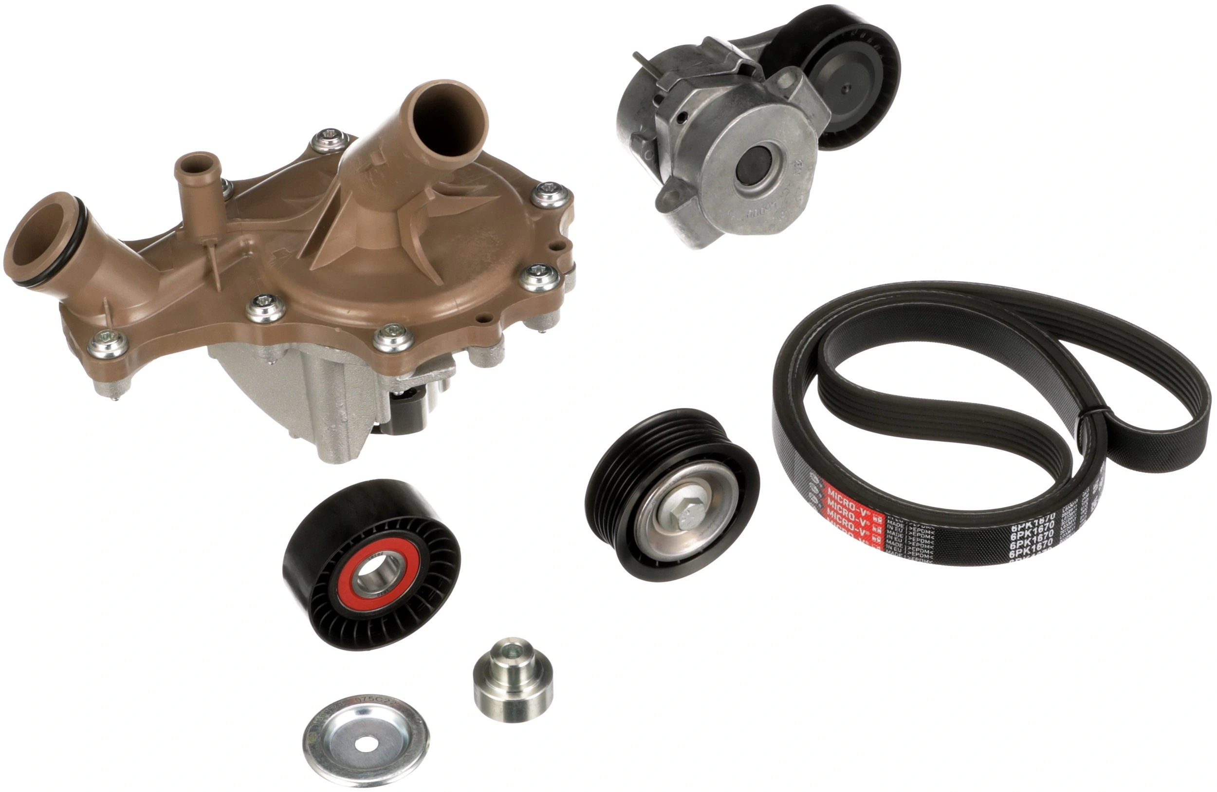 Water Pump + V-ribbed Belt Kit