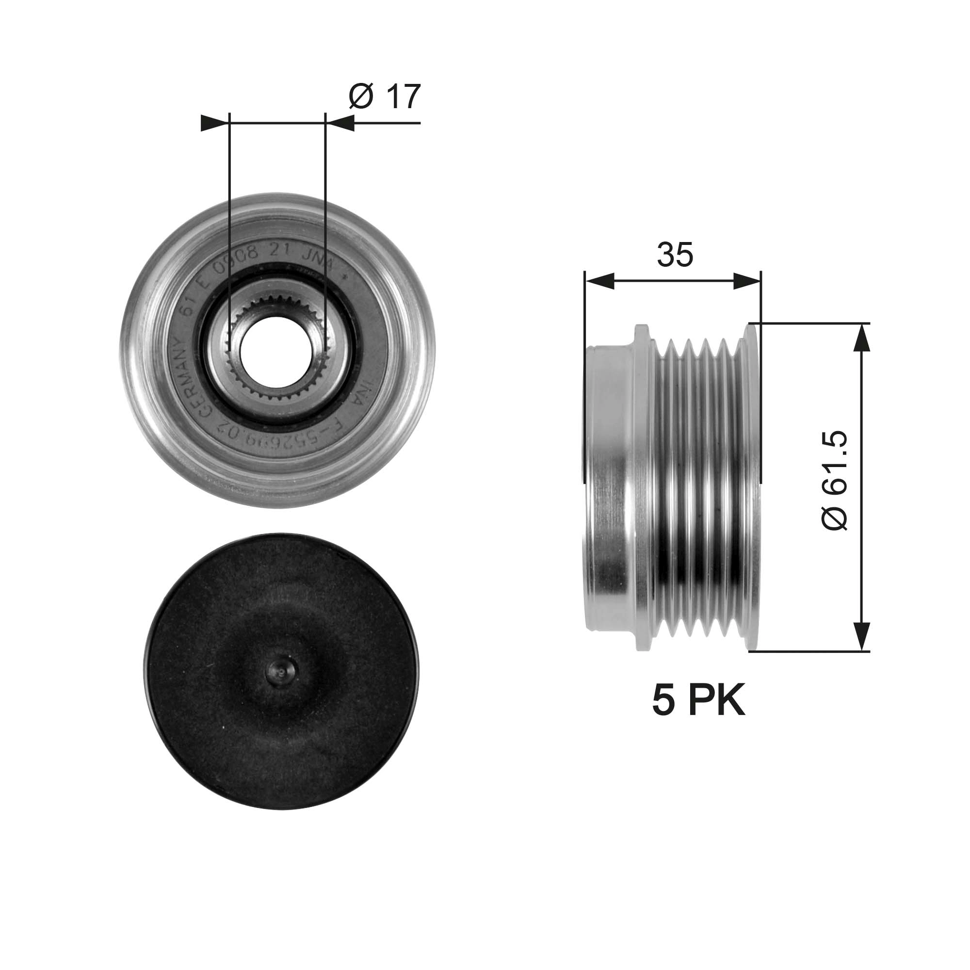 Alternator Freewheel Clutch