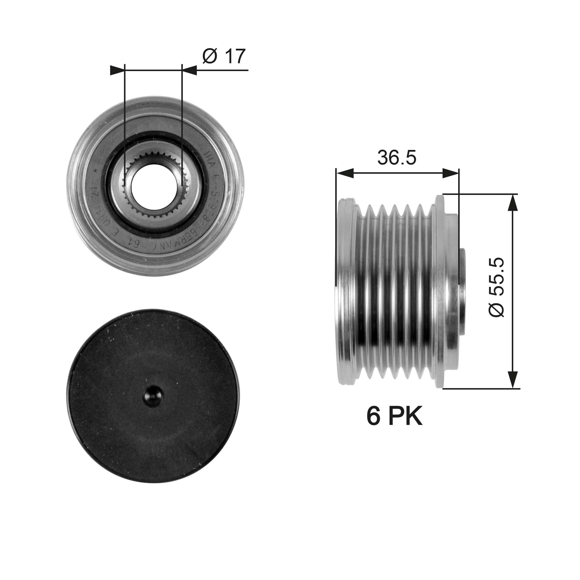 Alternator Freewheel Clutch