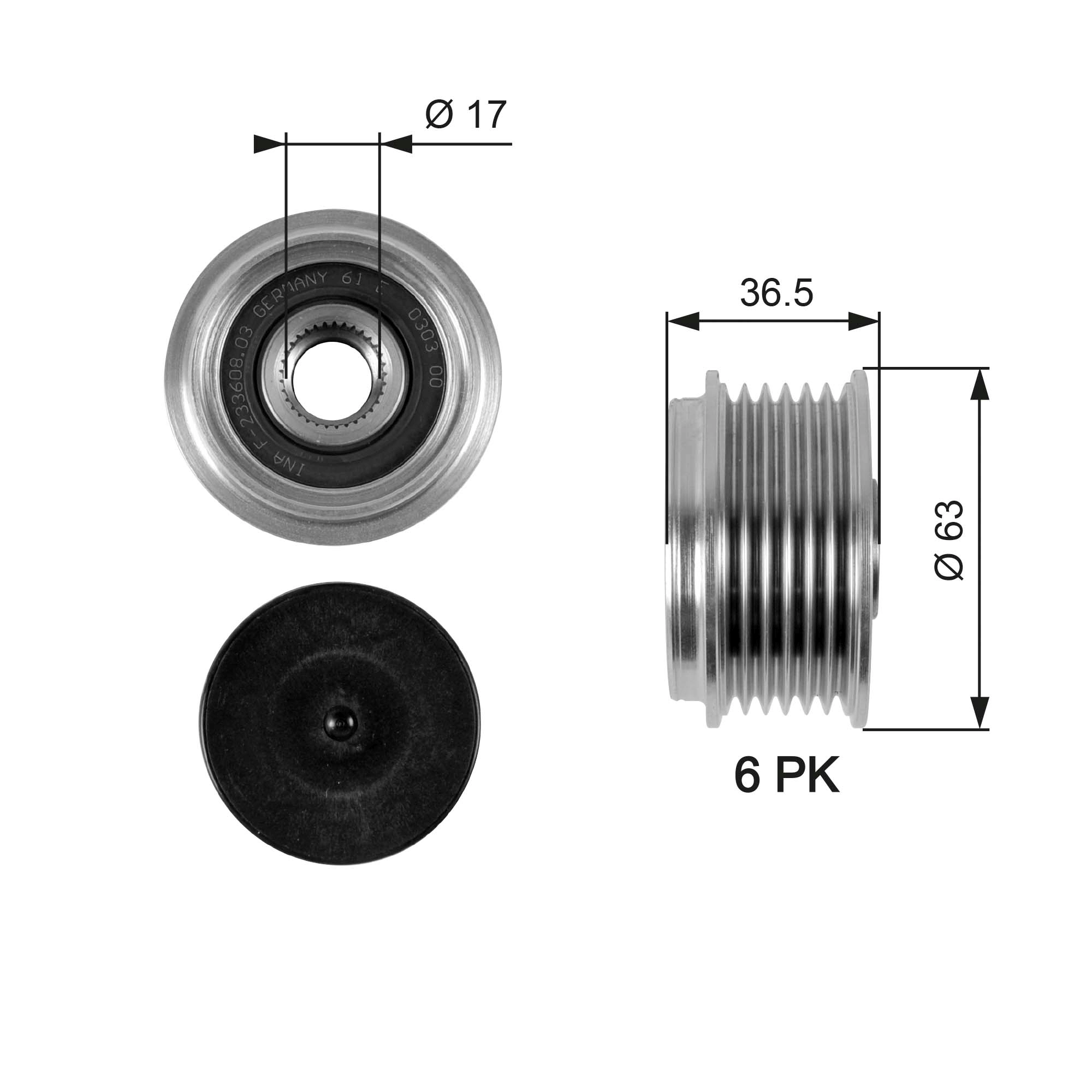 Alternator Freewheel Clutch