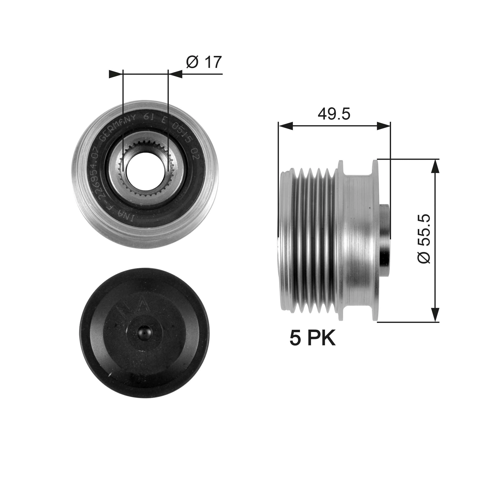 Alternator Freewheel Clutch