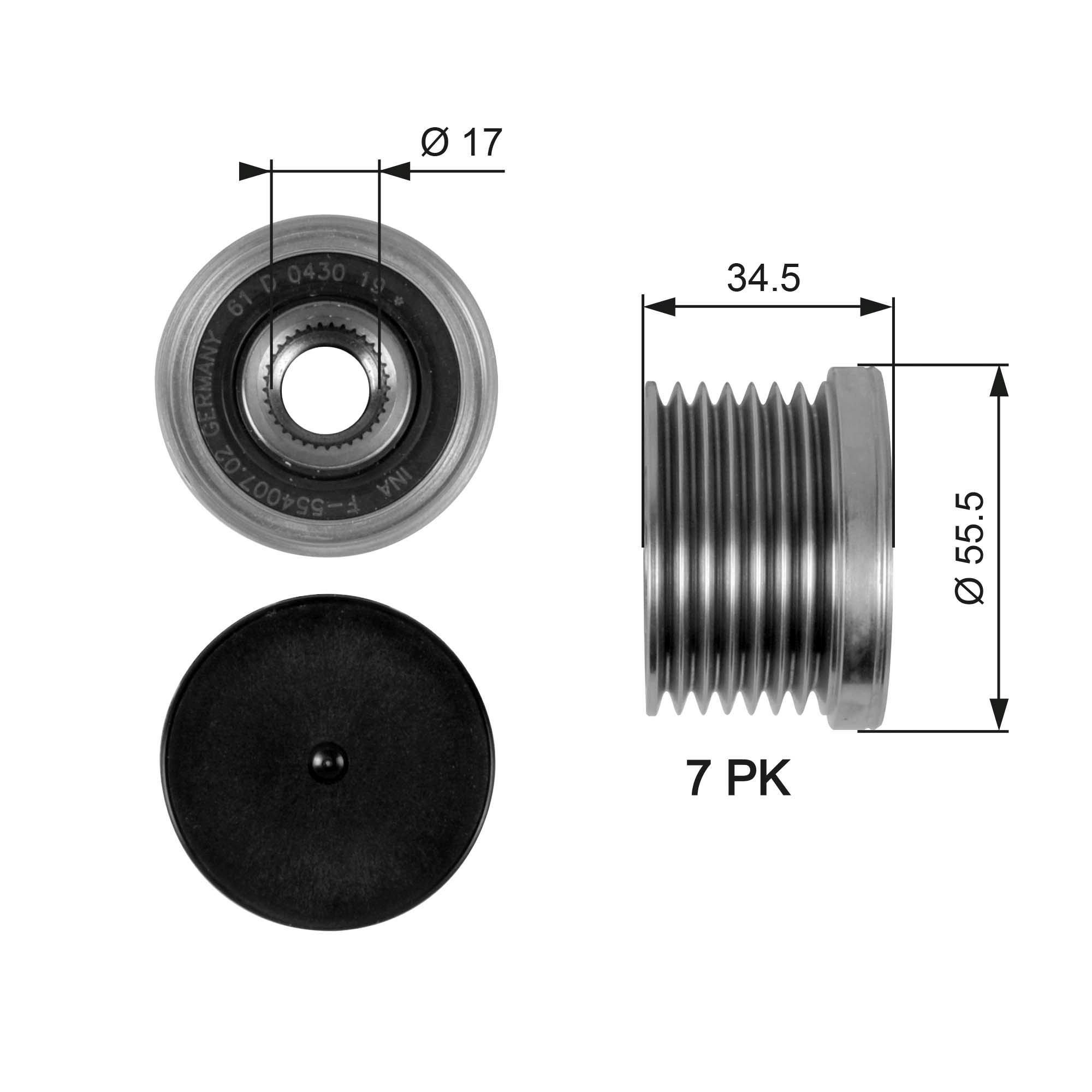 Alternator Freewheel Clutch