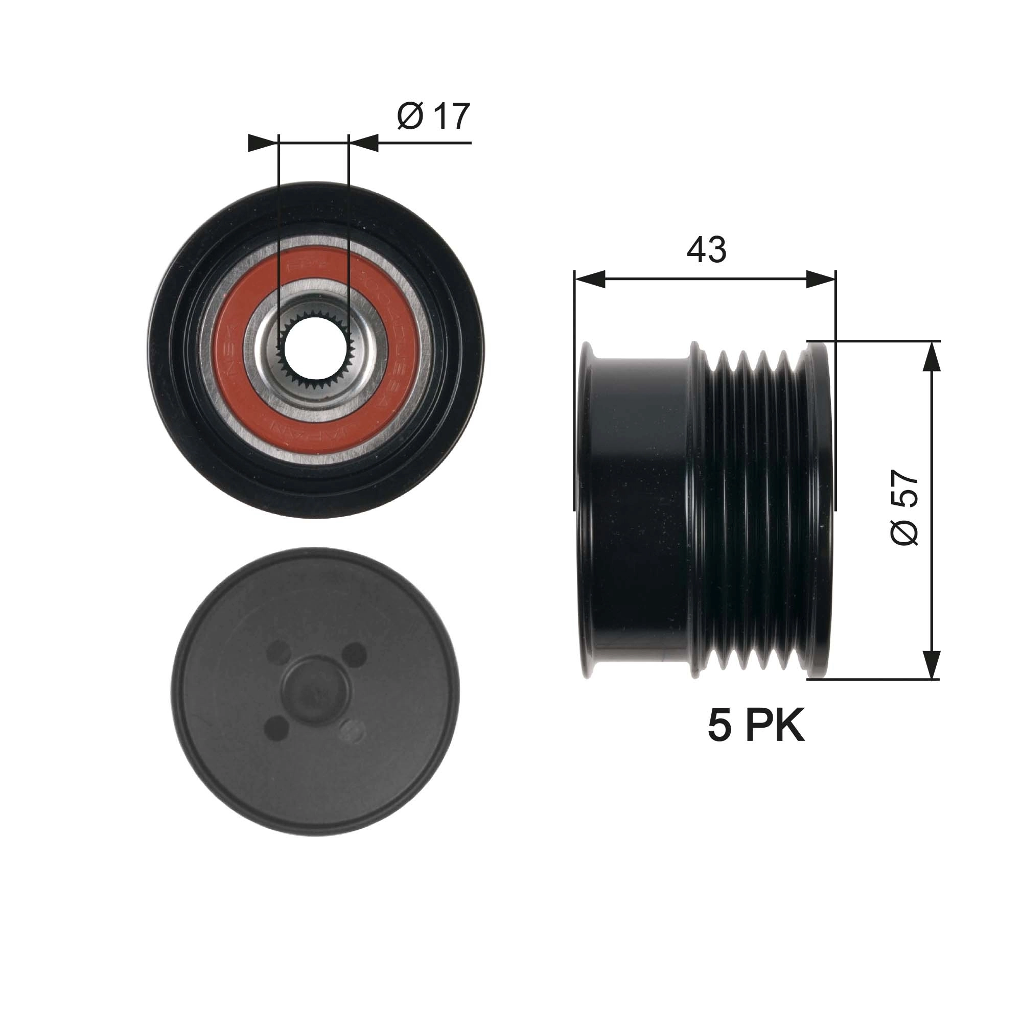 Alternator Freewheel Clutch