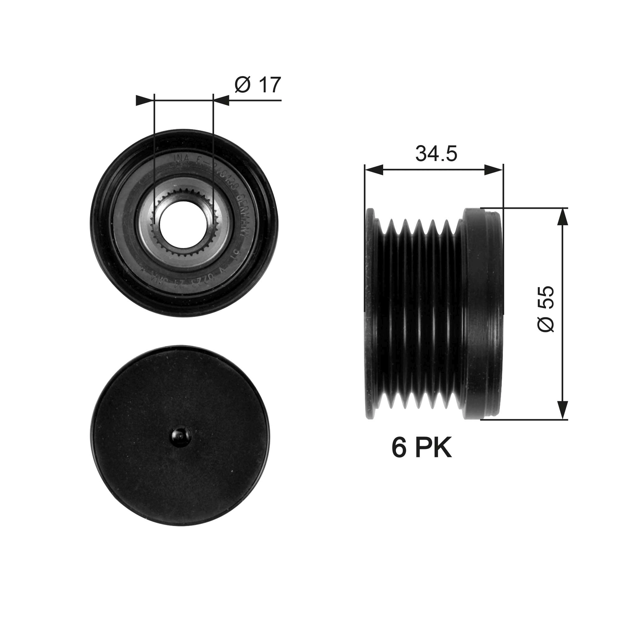 Alternator Freewheel Clutch
